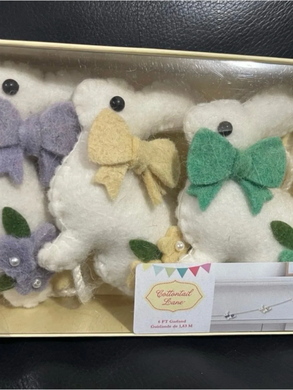 Cottontail Lane Easter Bunny Garland - Easter Bunnies with Bows Garland